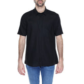 Antony Morato Black Linen Shortsleeve -   -  Antony Morato.